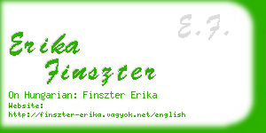 erika finszter business card